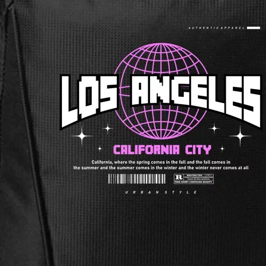 Los Angeles Slogan Retro Style City Backpack