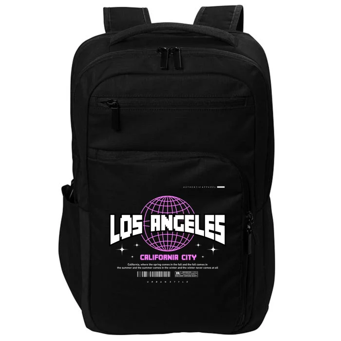 Los Angeles Slogan Retro Style Impact Tech Backpack