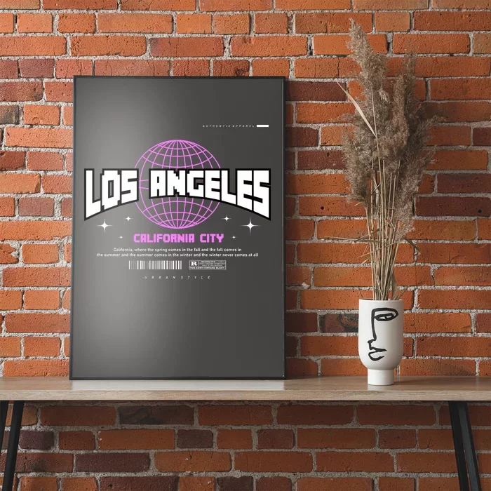 Los Angeles Slogan Retro Style Poster