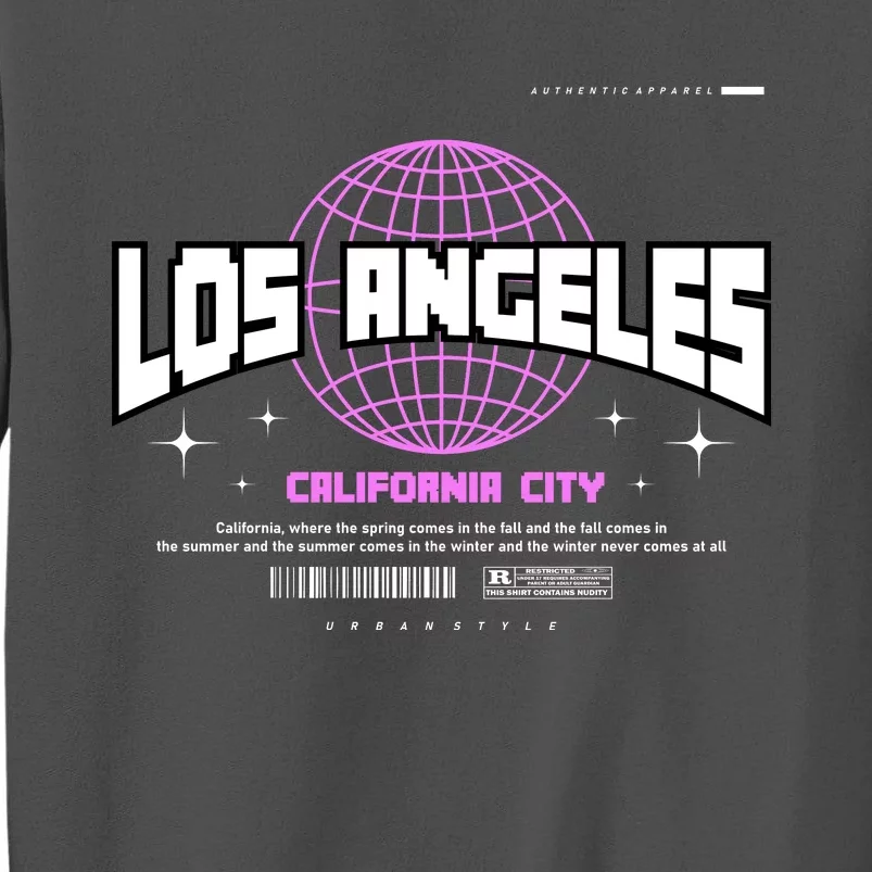 Los Angeles Slogan Retro Style Tall Sweatshirt