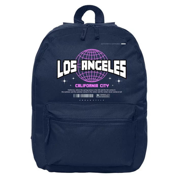 Los Angeles Slogan Retro Style 16 in Basic Backpack