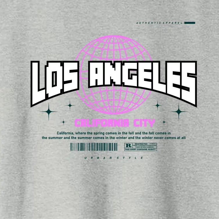 Los Angeles Slogan Retro Style Women's Crop Top Tee