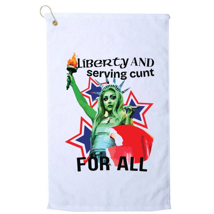 Liberty And Serving Cunt For All Platinum Collection Golf Towel