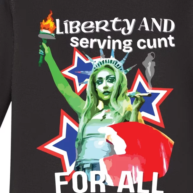 Liberty And Serving Cunt For All Baby Long Sleeve Bodysuit