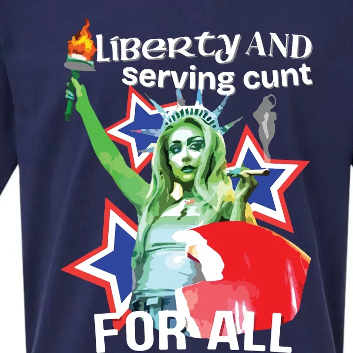 Liberty And Serving Cunt For All Sueded Cloud Jersey T-Shirt