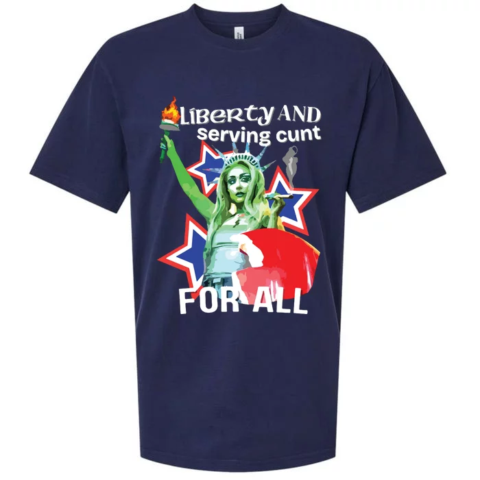 Liberty And Serving Cunt For All Sueded Cloud Jersey T-Shirt