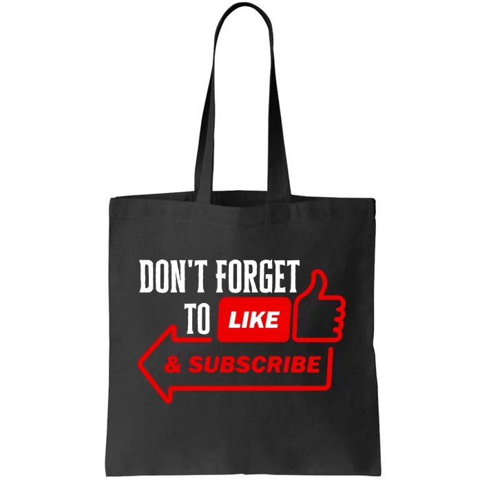 Like And Subscribe Vlogger Podcaster Influencer Tote Bag