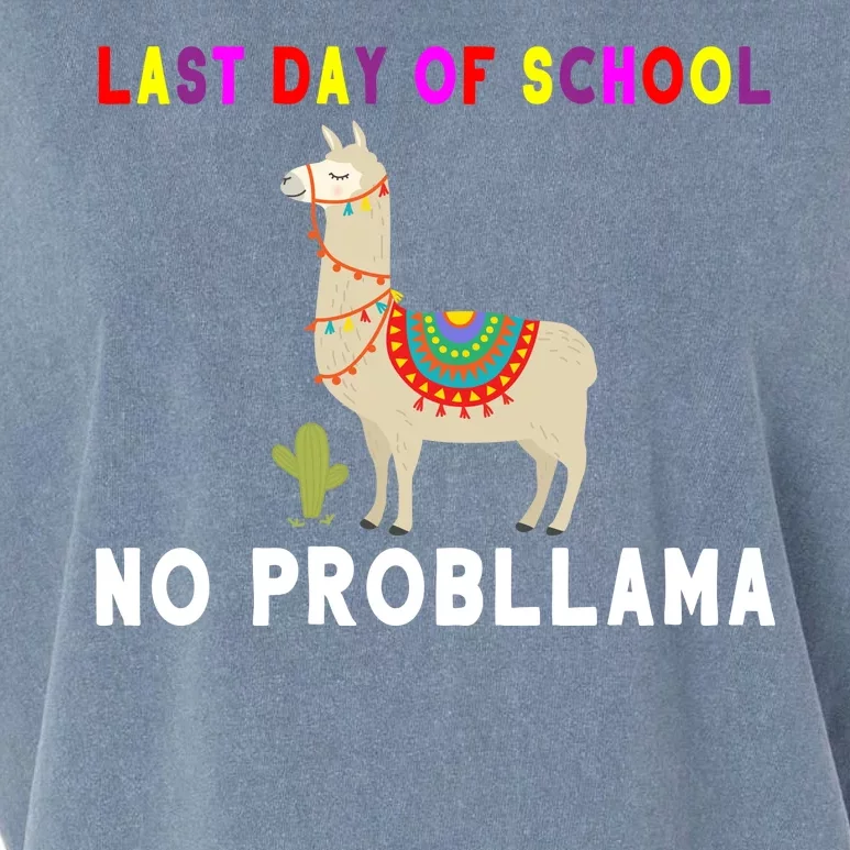 Last Day Of School No ProbLLama Garment-Dyed Women's Muscle Tee