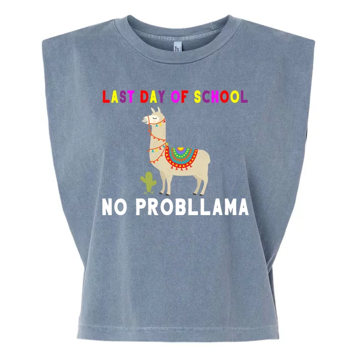 Last Day Of School No ProbLLama Garment-Dyed Women's Muscle Tee