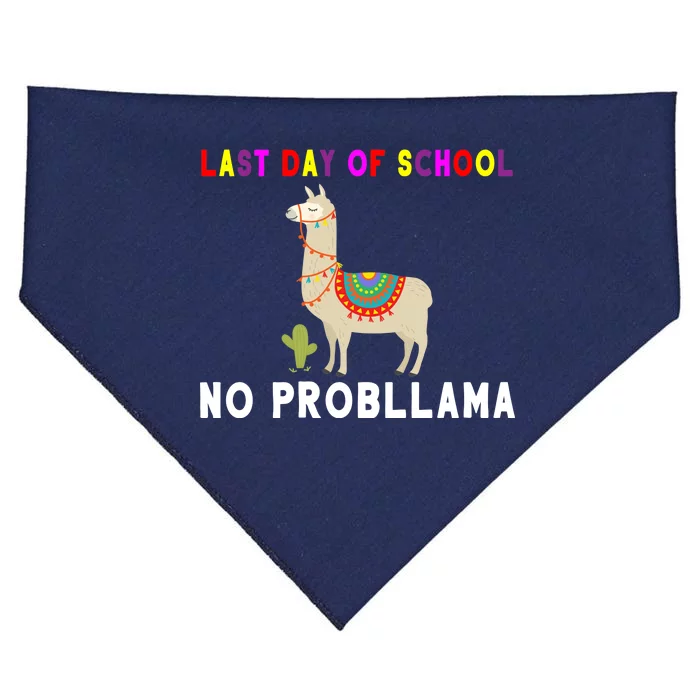 Last Day Of School No ProbLLama USA-Made Doggie Bandana