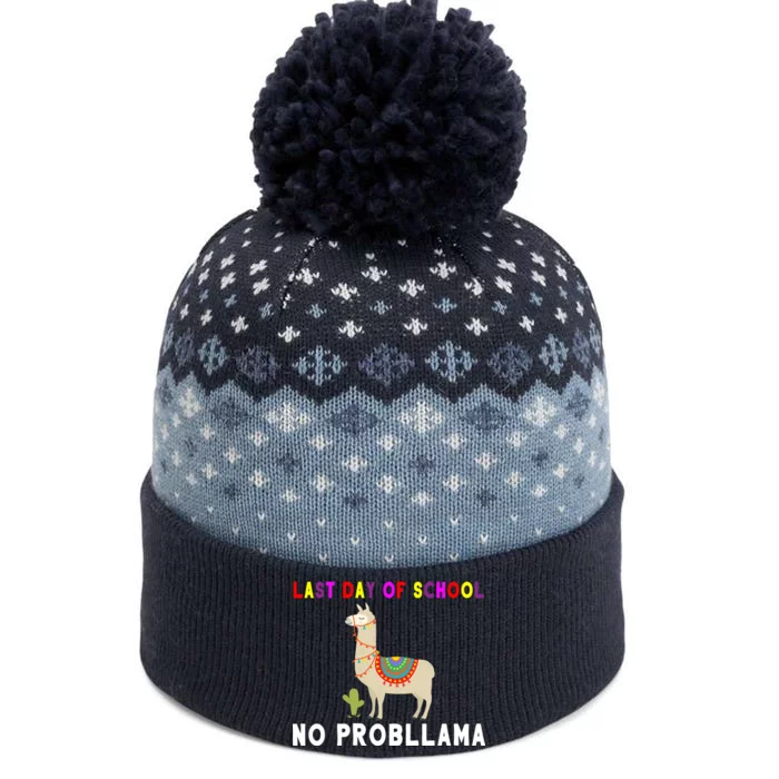 Last Day Of School No ProbLLama The Baniff Cuffed Pom Beanie