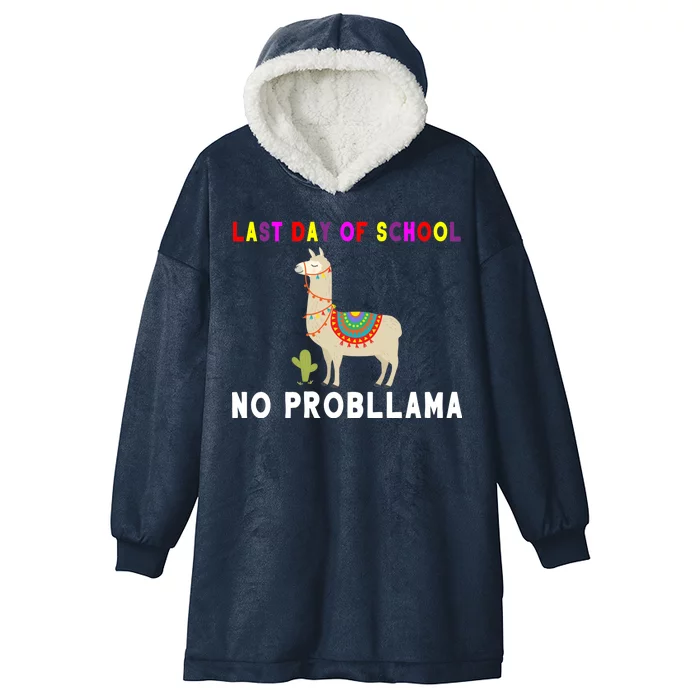 Last Day Of School No ProbLLama Hooded Wearable Blanket