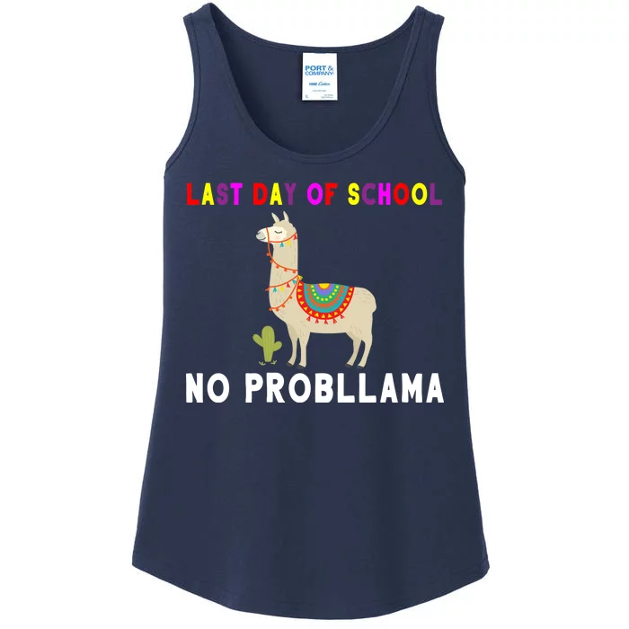 Last Day Of School No ProbLLama Ladies Essential Tank