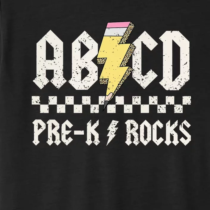 Lightning ABCD Teacher Student Pre K Rocks Back To School ChromaSoft Performance T-Shirt