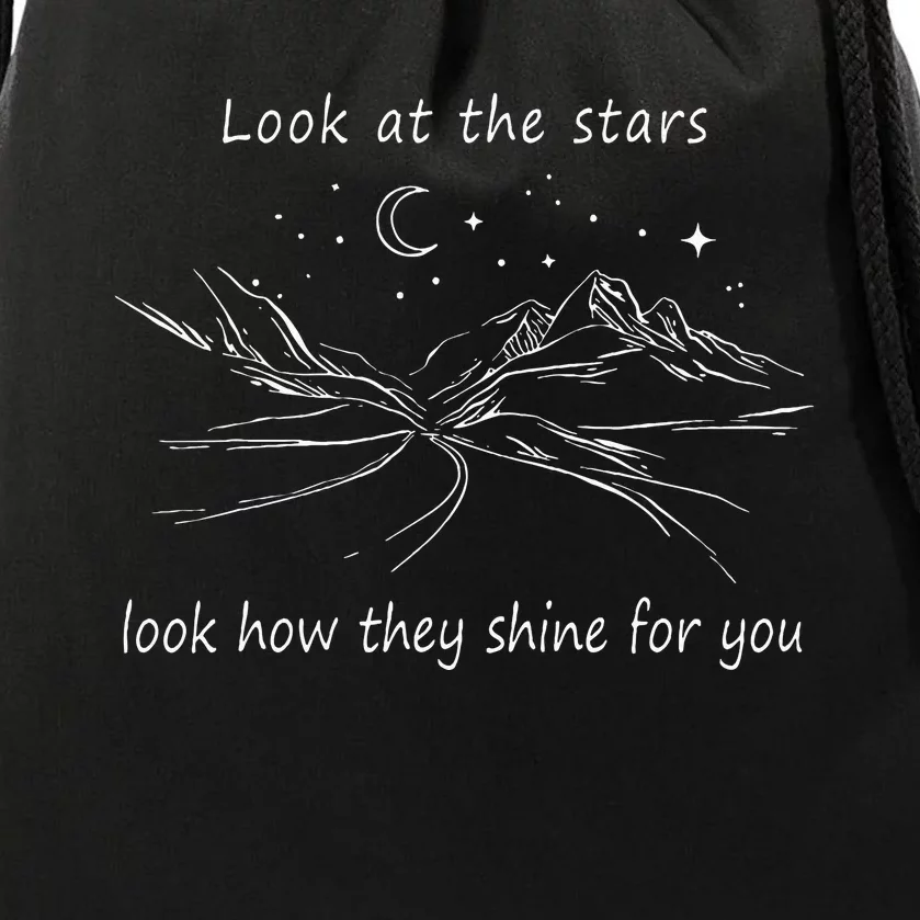 Look At The Stars Look How They Shines For You Music Country Drawstring Bag