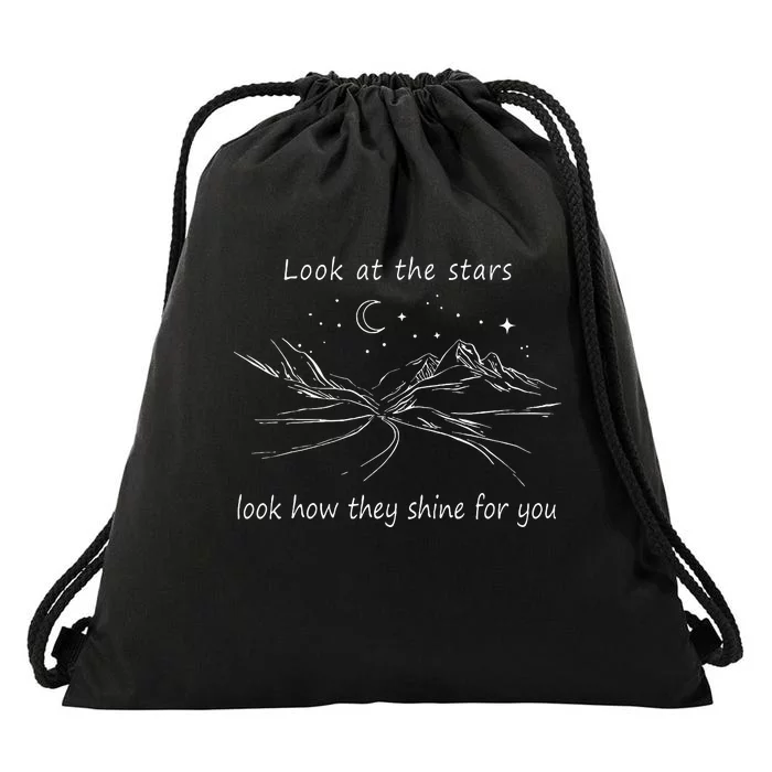 Look At The Stars Look How They Shines For You Music Country Drawstring Bag