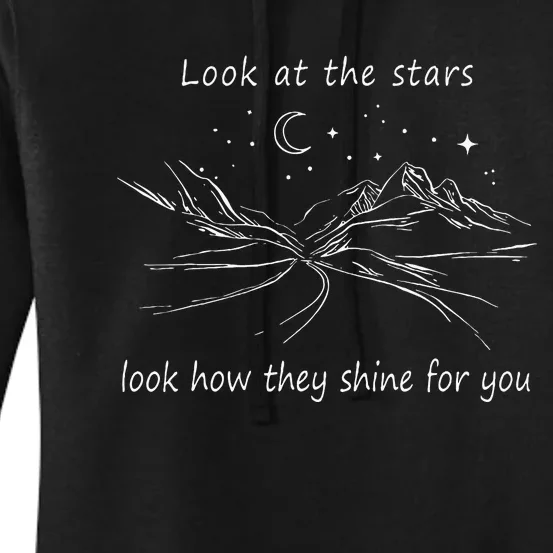 Look At The Stars Look How They Shines For You Music Country Women's Pullover Hoodie