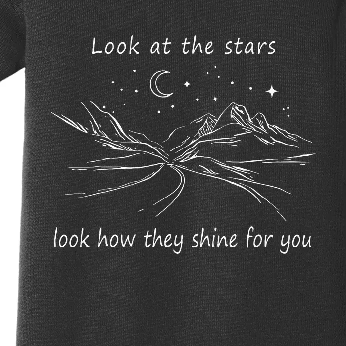 Look At The Stars Look How They Shines For You Music Country Baby Bodysuit