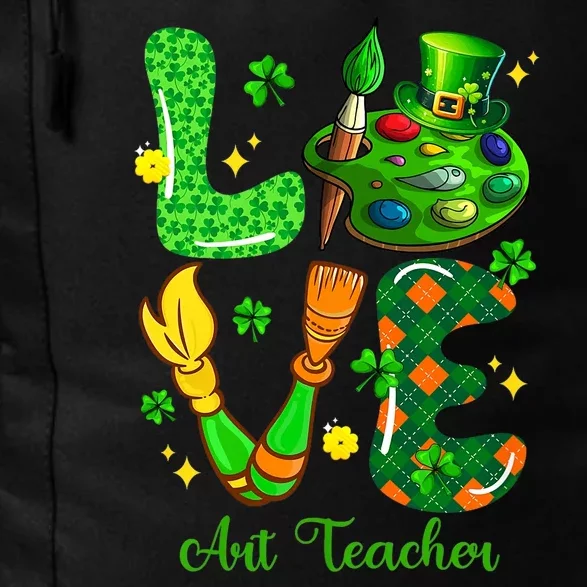 Love Art Teacher St. PatrickS Day Teaching Tools Shamrocks Daily Commute Backpack