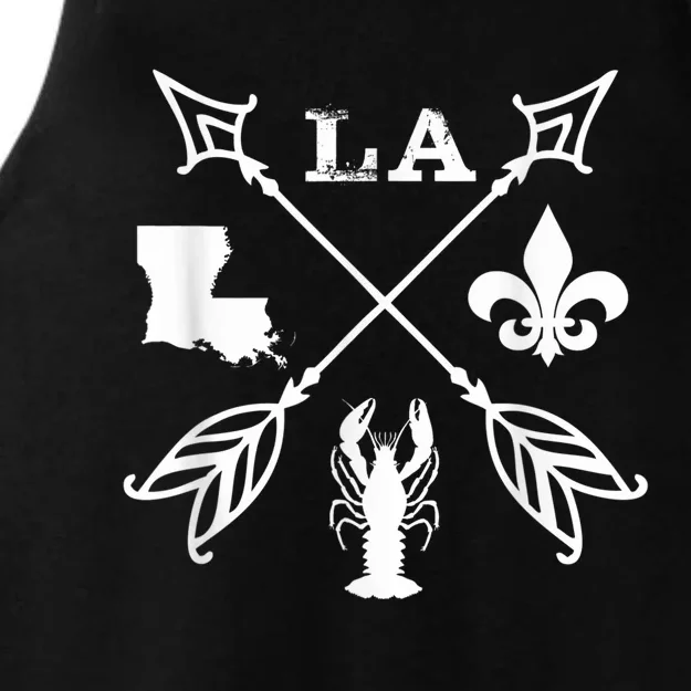 Louisiana arrow t shirt New Orleans Mardi Gras Tshirt Ladies Tri-Blend Wicking Tank