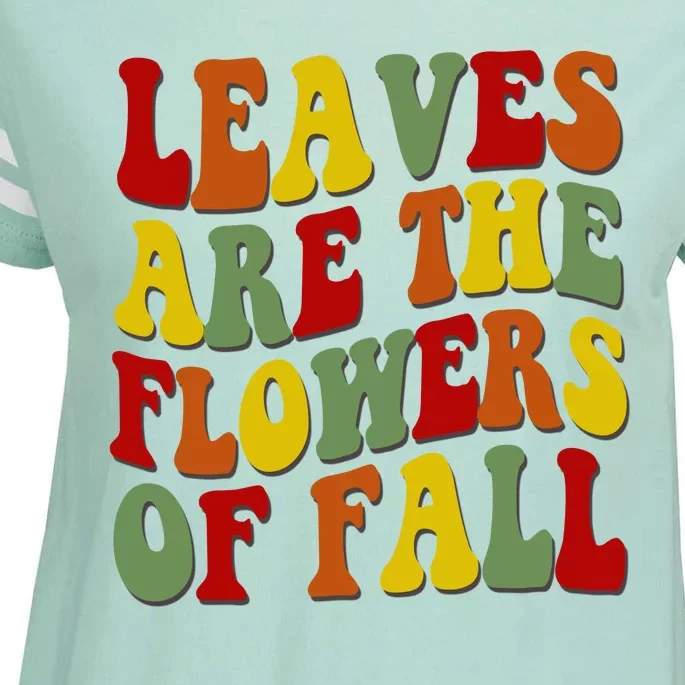 Leaves Are The Flowers Of Fall Retro Enza Ladies Jersey Football T-Shirt