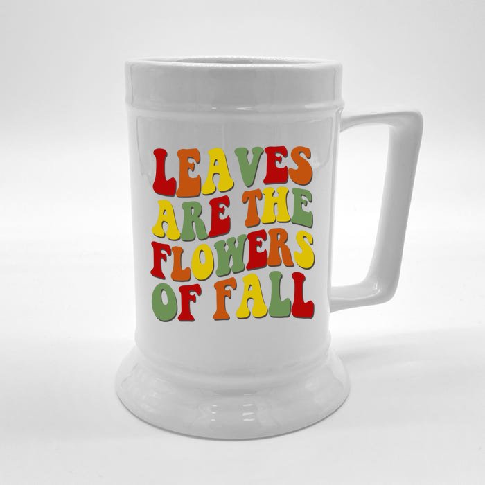 Leaves Are The Flowers Of Fall Retro Front & Back Beer Stein