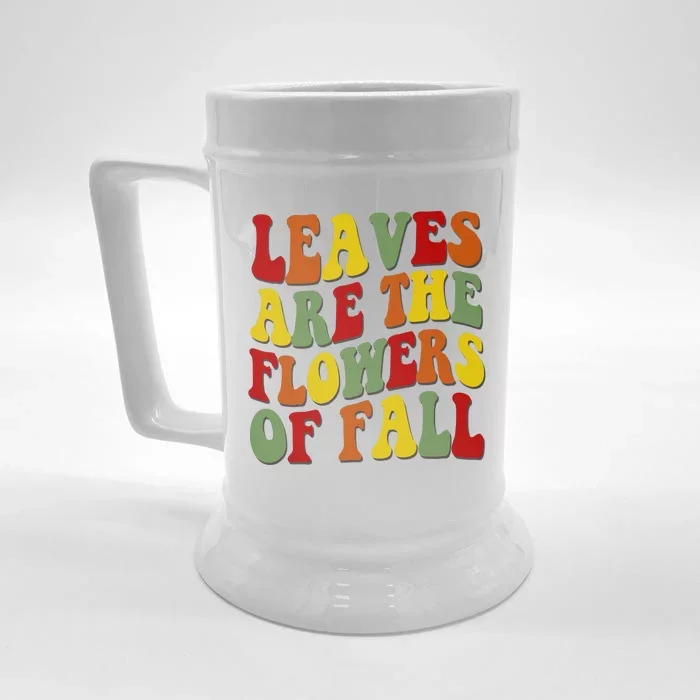 Leaves Are The Flowers Of Fall Retro Front & Back Beer Stein