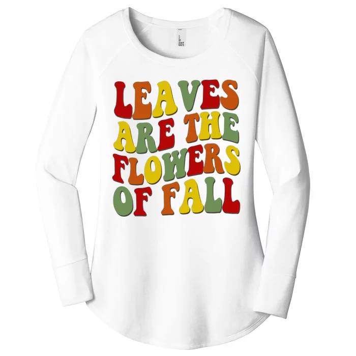 Leaves Are The Flowers Of Fall Retro Women's Perfect Tri Tunic Long Sleeve Shirt