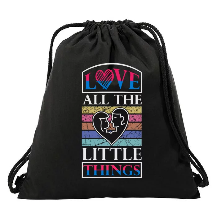 Love All The Little Things Drawstring Bag