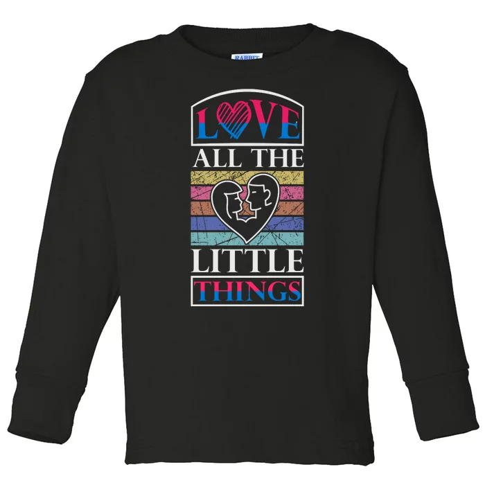 Love All The Little Things Toddler Long Sleeve Shirt