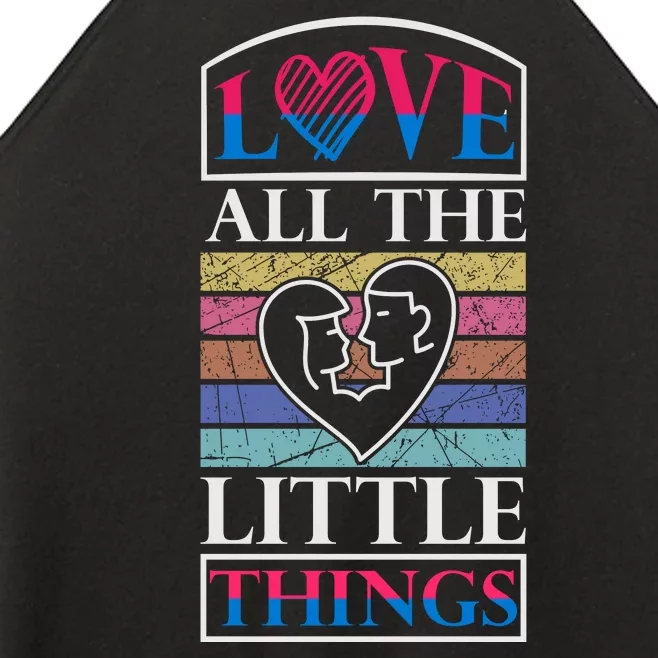 Love All The Little Things Women’s Perfect Tri Rocker Tank