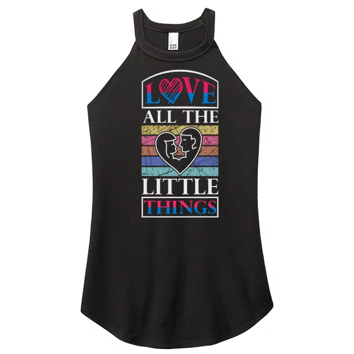 Love All The Little Things Women’s Perfect Tri Rocker Tank