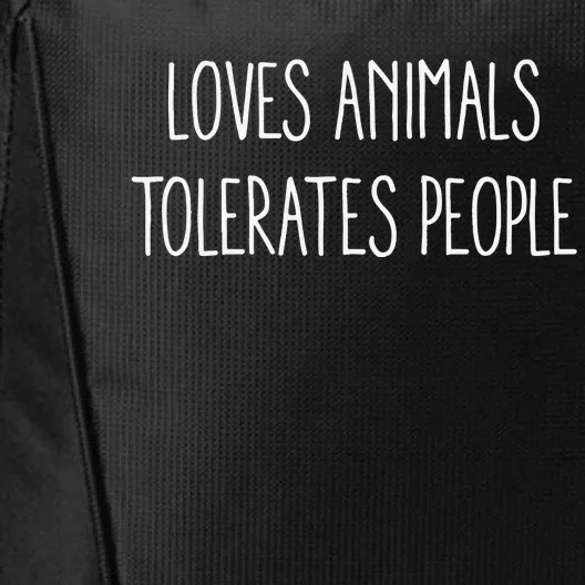 Loves Animals Tolerates People City Backpack