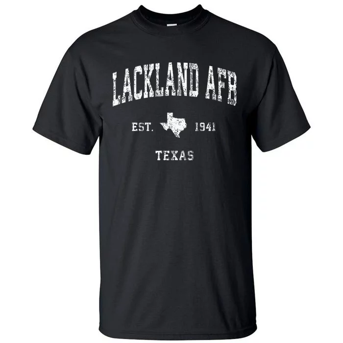 Lackland Afb Texas Tx Vintage Athletic Sports Design Tall T-Shirt