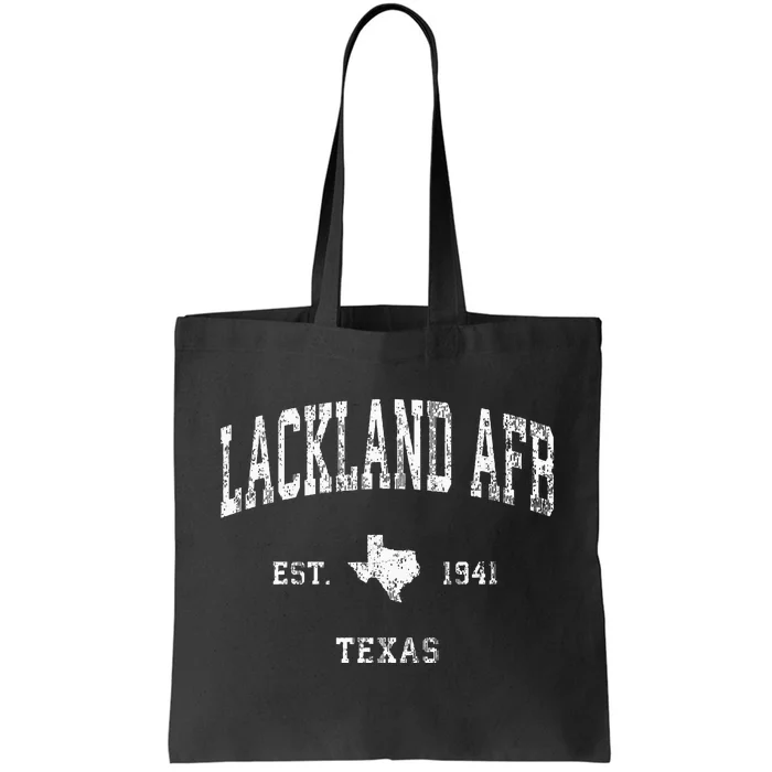 Lackland Afb Texas Tx Vintage Athletic Sports Design Tote Bag