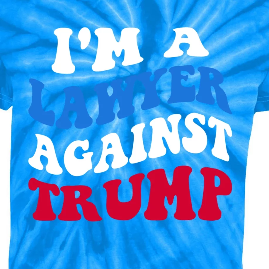 Lawyer Against Trump Democrat 2024 Elections Antitrump Gift Kids Tie-Dye T-Shirt