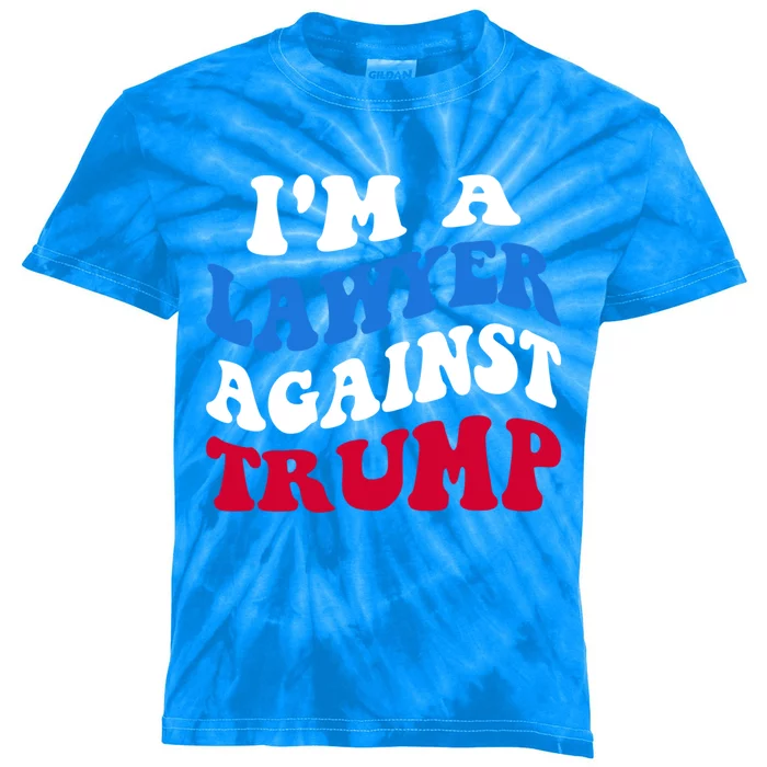 Lawyer Against Trump Democrat 2024 Elections Antitrump Gift Kids Tie-Dye T-Shirt