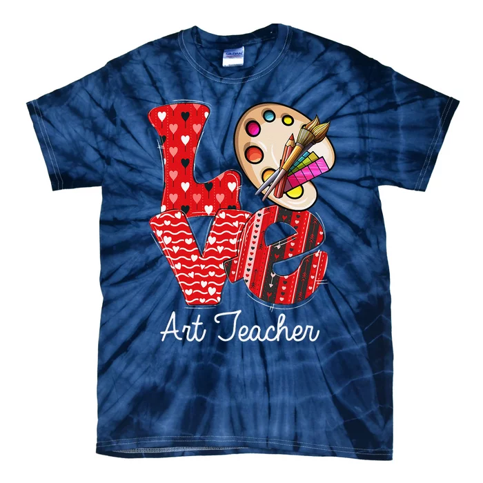 LOVE Art Teacher Valentine's Day Teacherlife Outfits Tie-Dye T-Shirt