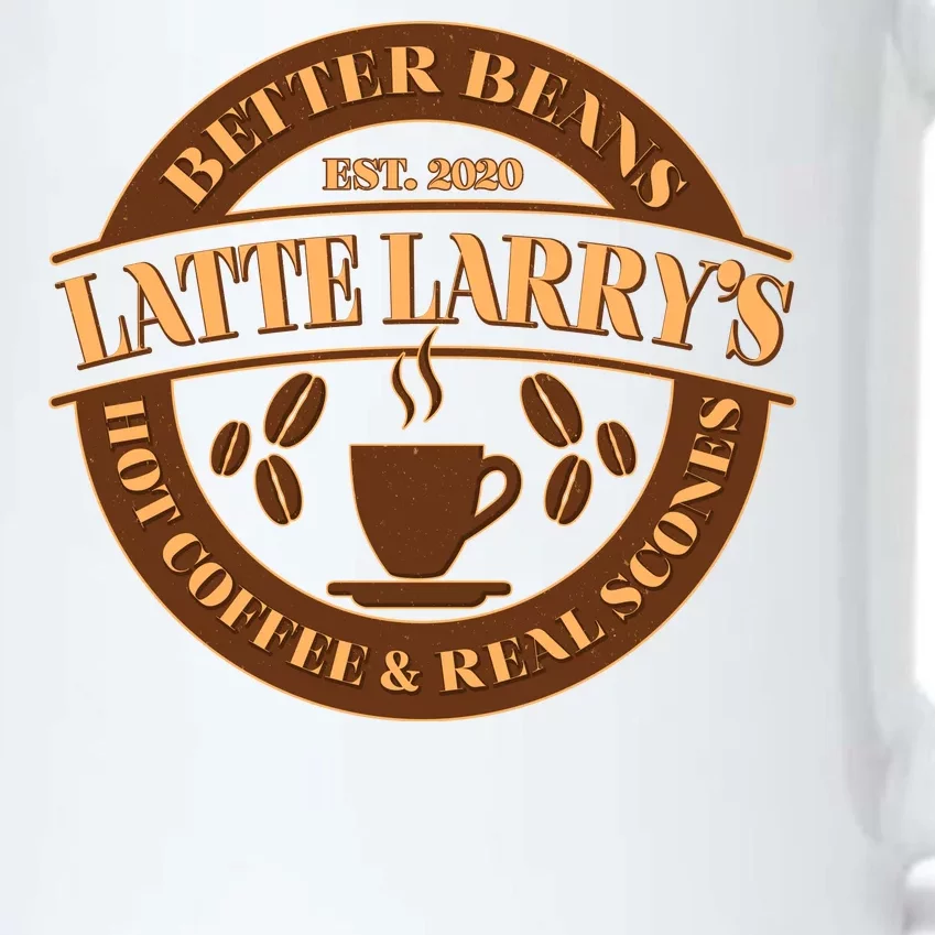 Latte Larry's Better Beans Hot Coffee & Real Scones Emblem Black Color Changing Mug