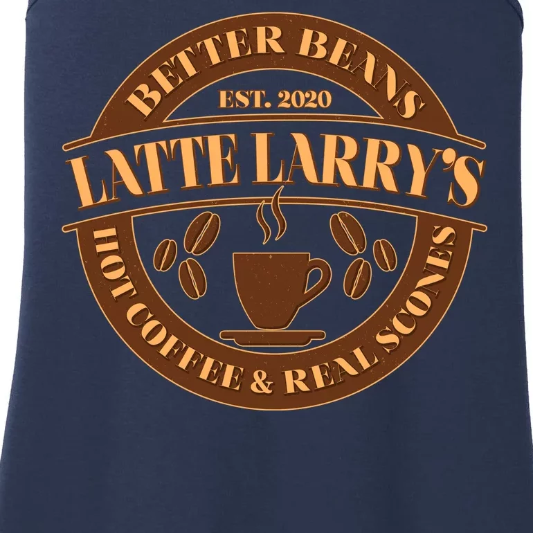 Latte Larry's Better Beans Hot Coffee & Real Scones Emblem Ladies Essential Tank