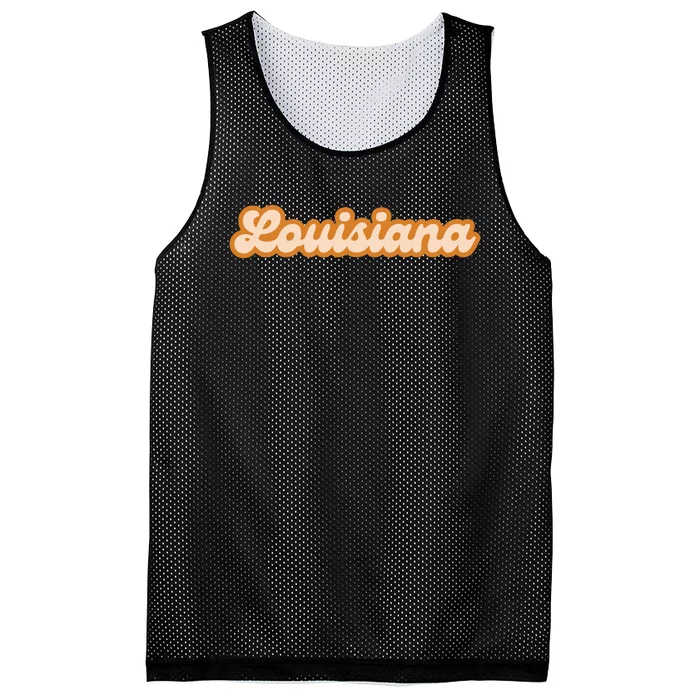 Louisiana America Usa State Retro Mesh Reversible Basketball Jersey Tank