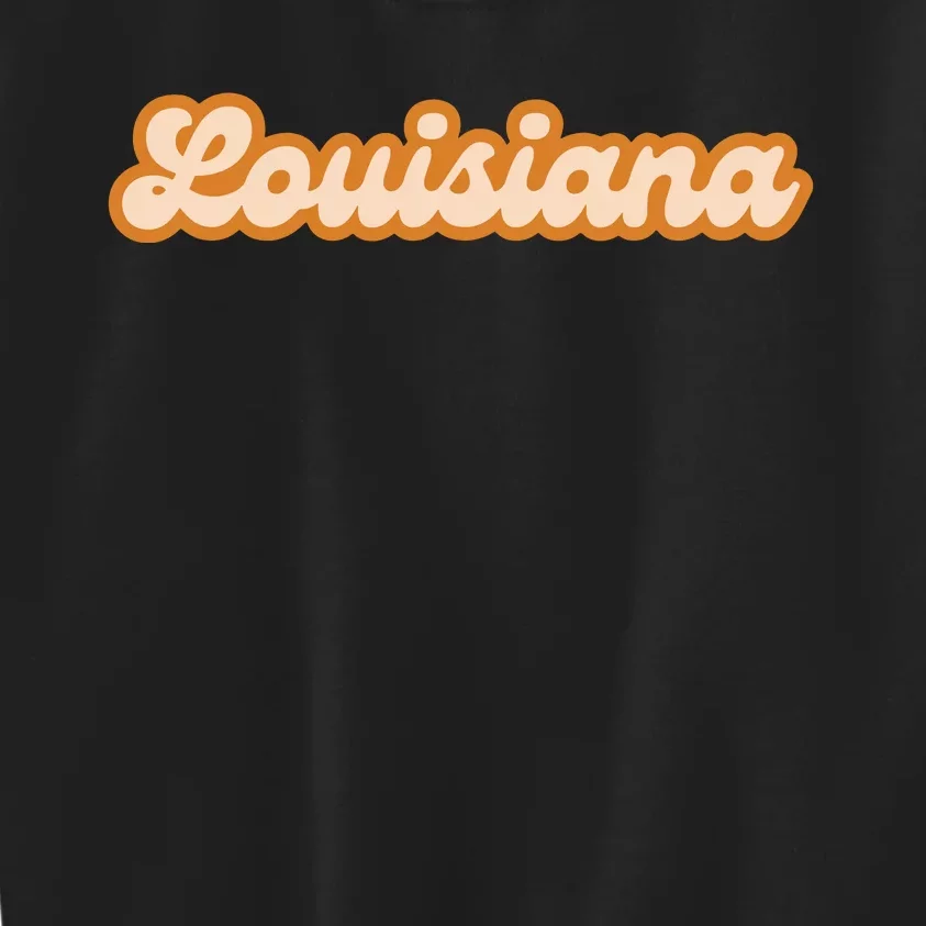 Louisiana America Usa State Retro Kids Sweatshirt