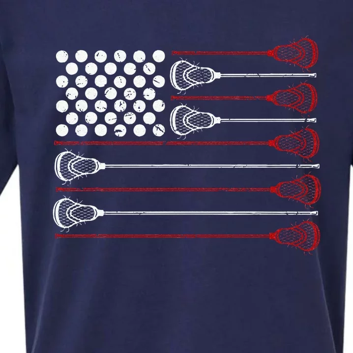 Lacrosse American USA Flag Sueded Cloud Jersey T-Shirt