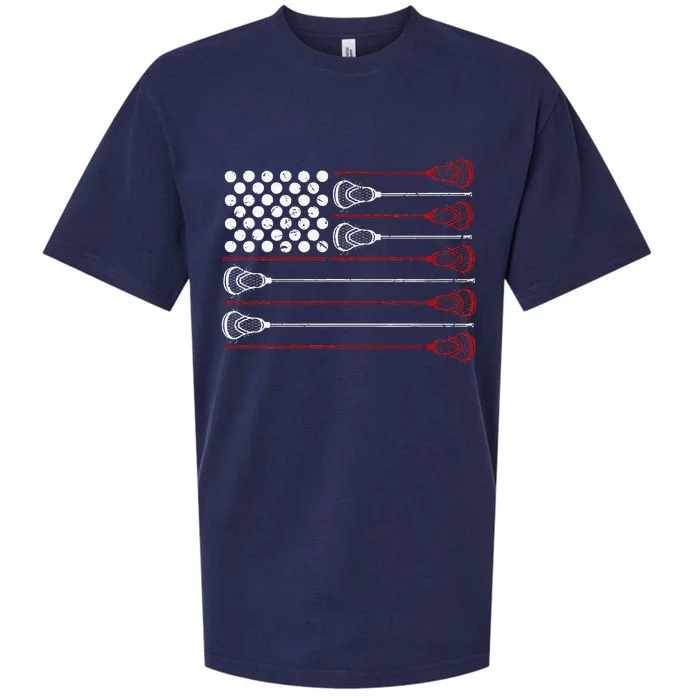 Lacrosse American USA Flag Sueded Cloud Jersey T-Shirt