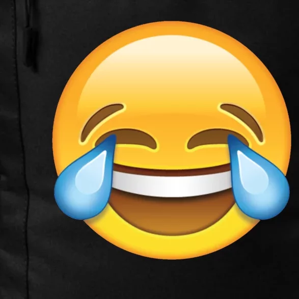 Laughing out Loud Emoticon Emoji Smiley Crying Daily Commute Backpack