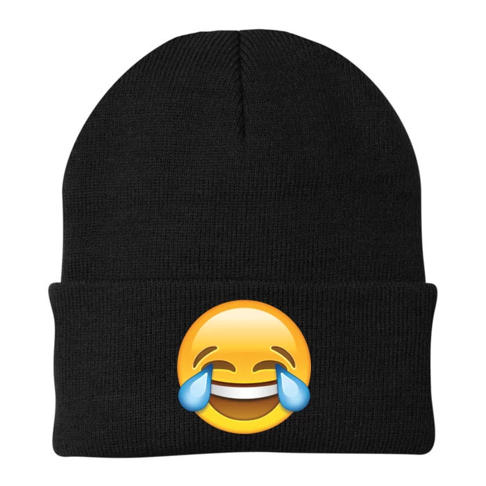 Laughing out Loud Emoticon Emoji Smiley Crying Knit Cap Winter Beanie