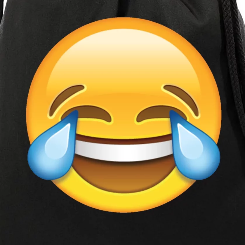 Laughing out Loud Emoticon Emoji Smiley Crying Drawstring Bag