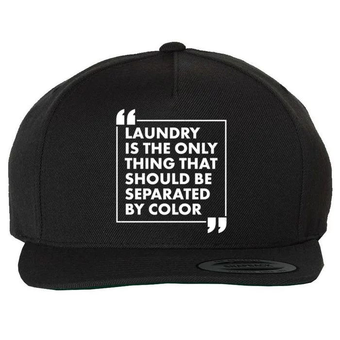 Laundry Is The Only Thing That Should Be Separated By Color Wool Snapback Cap