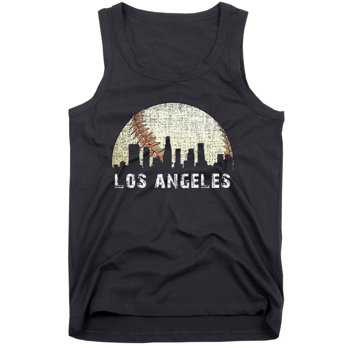 Los Angeles Vintage Baseball Distressed Gameday Retro Tank Top