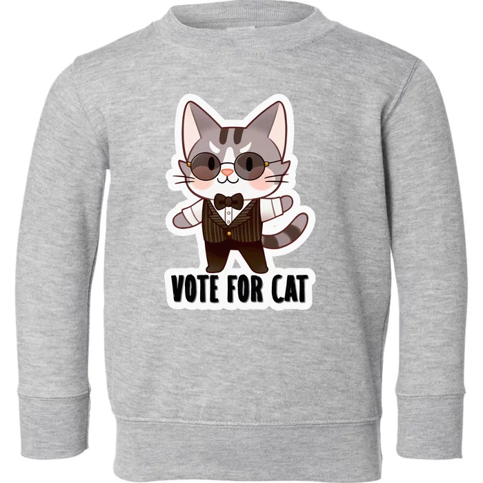 Leo Ambrose Vote For Cat Toddler Sweatshirt